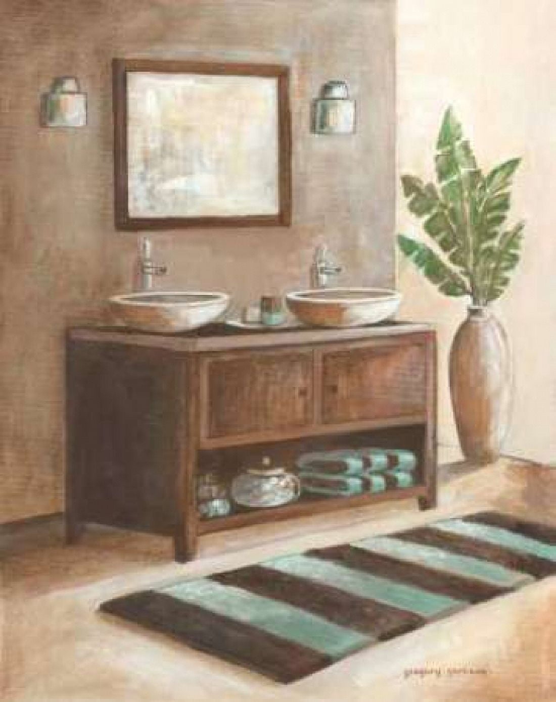 Bath Still Life I Canvas Art - Gregory Gorham (24 x 30)