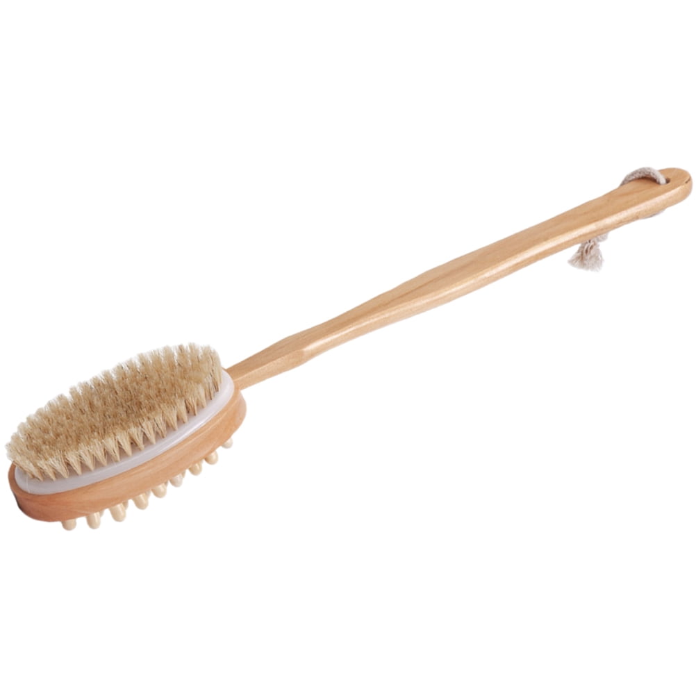 Bath Supplies Bathroom Body Scrubber Back Scraper Wooden Longhandled