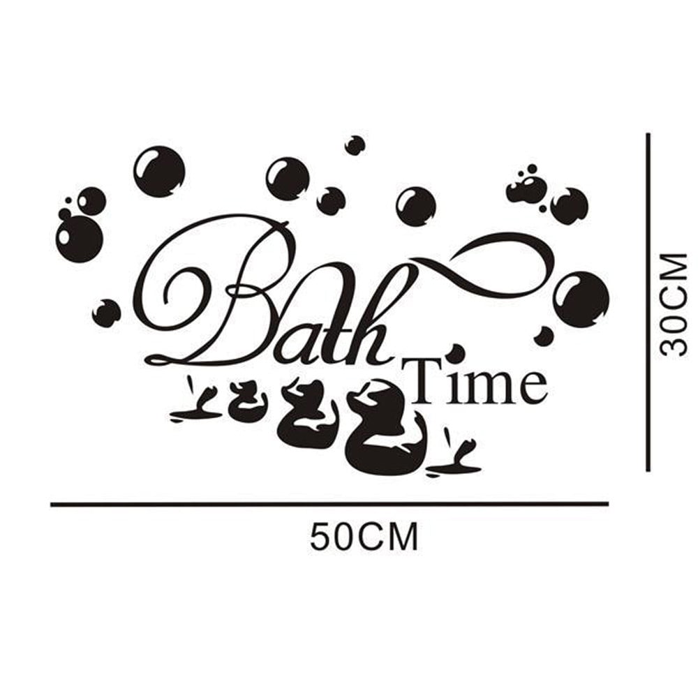 Bath Time Wall Sticker Bathroom Quote Wall Decal Bubbles Wall Decals