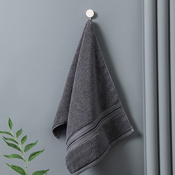 Bath Towel, 29x13.4 Inch, 100% Cotton, Soft & Absorbent, Rectangle Bathroom Towel, Dark Grey, for Hand, Face & Gym