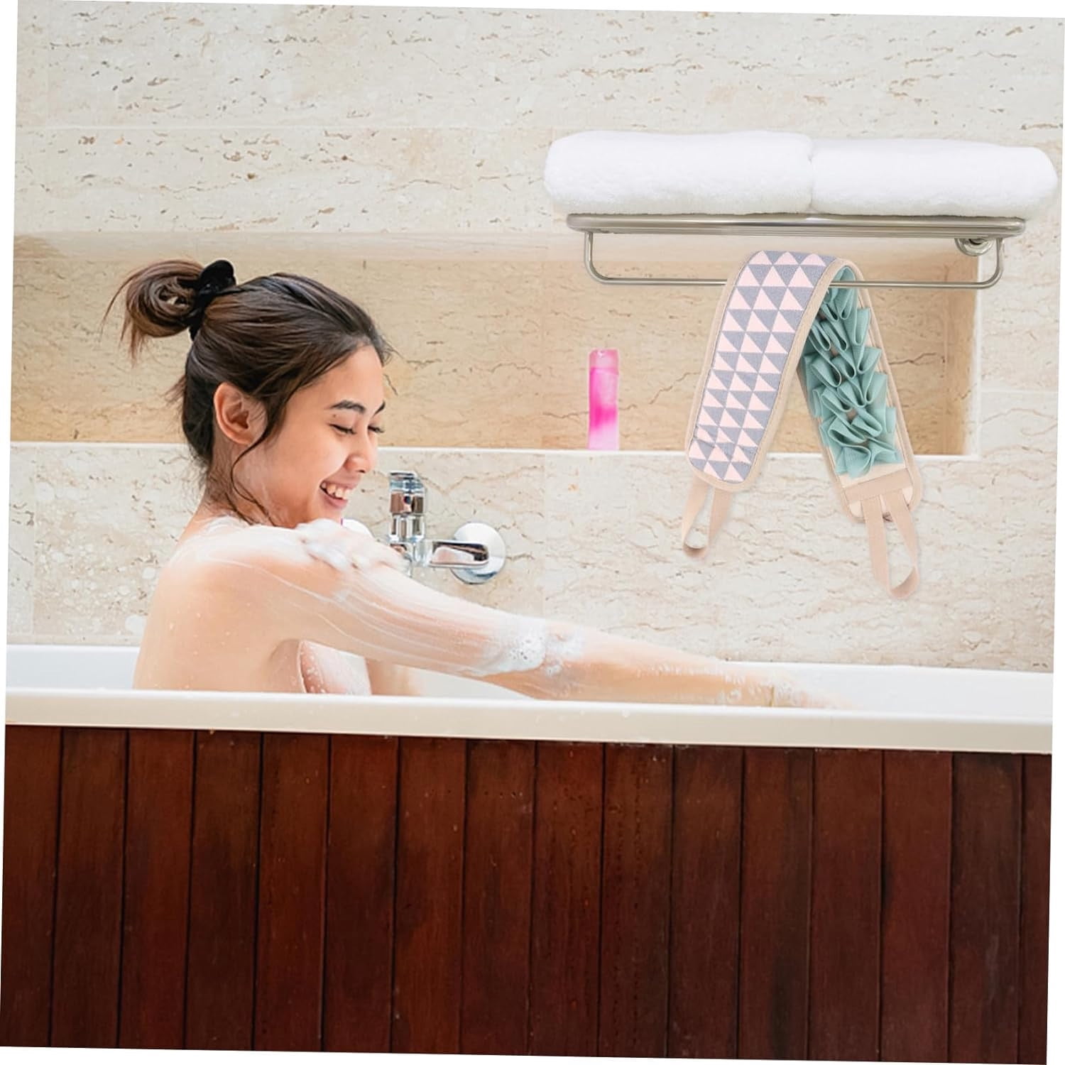 Bath Towel under $5! Xqxayjr Dual Sided Exfoliating Bath Towel, Strong ...
