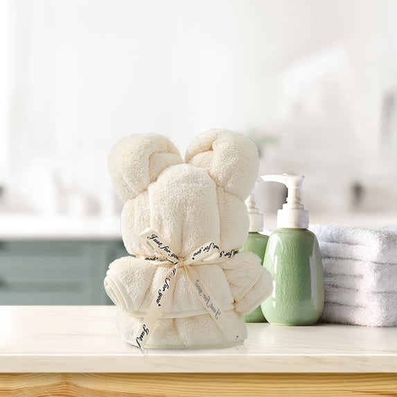 Bath Towel Baby Gift Bear Shape Packed Coral Velvet Gift Pineapple Plaid Towel Gift Bear Towel,Wipes