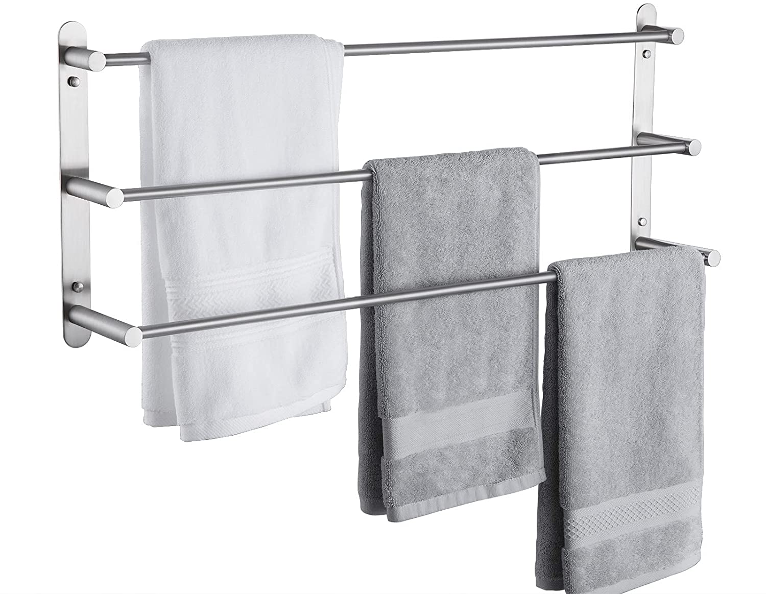 Bath Towel Bar 30 Inch 3-Tier Bathroom Towel Rack Wall Mount SUS304 ...