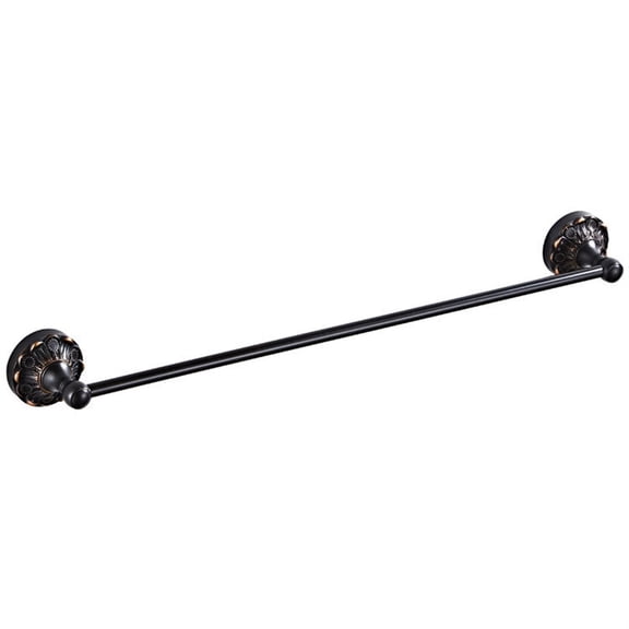 Bath Towel Bar, Retro Black Copper Towel Rack Wall Mounted, Hand Towel Holder for Bathroom, Total Length 24-Inch