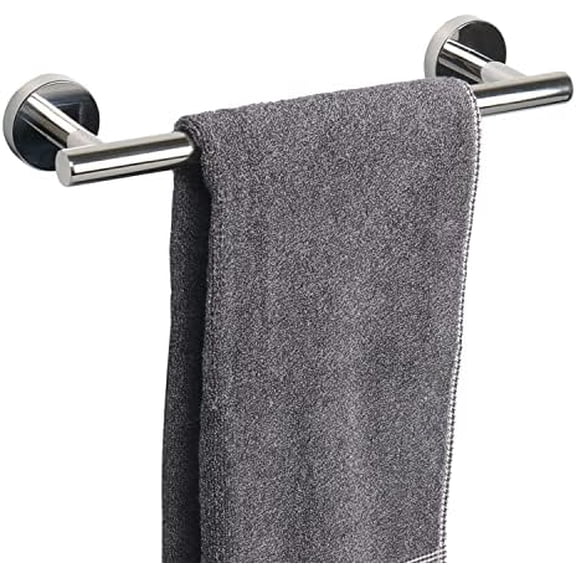 Bath Towel Bar - Thicken SUS304 Stainless Steel Bathroom Towel Holder, Towel Rod for Bathroom Heavy Duty Wall Mounted Towel Rack Hanger (12IN, Chrome)