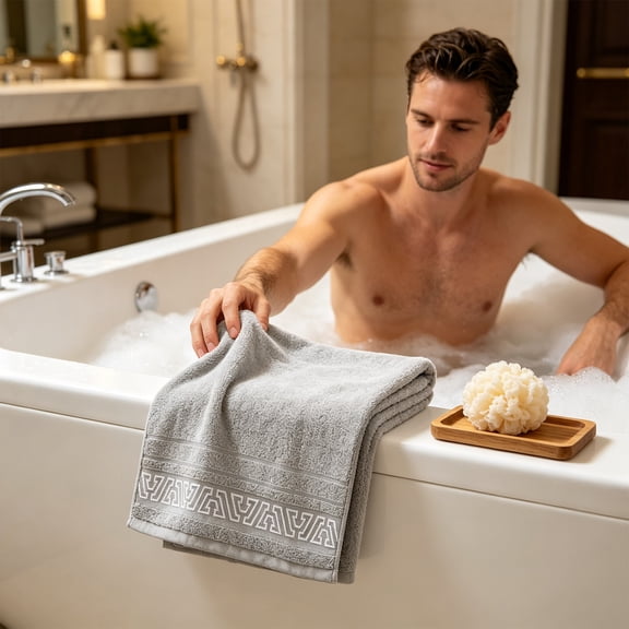 Bath Towel,Body Cloth with Large Lightweight Design and Super Soft Absorbent Texture for Shower Drying,Beach Trips,and Gym Workouts.