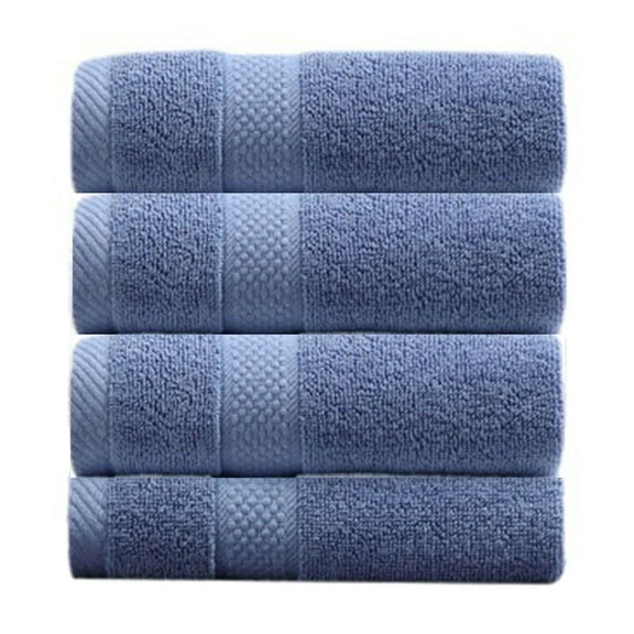 Bath Towel Cloth, Towel 4X Simple Absorbent Towel 4 (Blue-B)