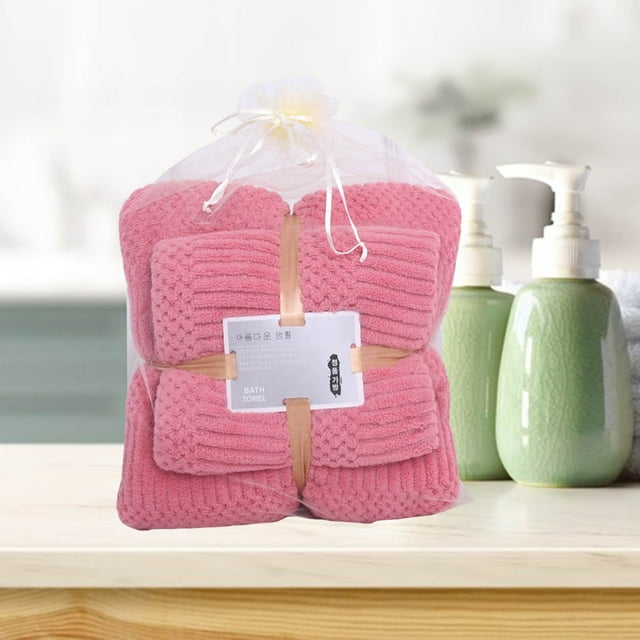 Bath Towel Cotton Extra Long Bath Towels High Density Coral Absorben