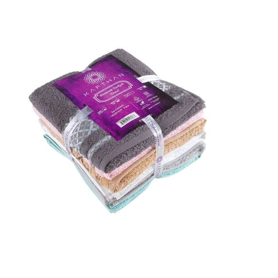 Bath Towel, Cotton Turkish Towels - Set of 6