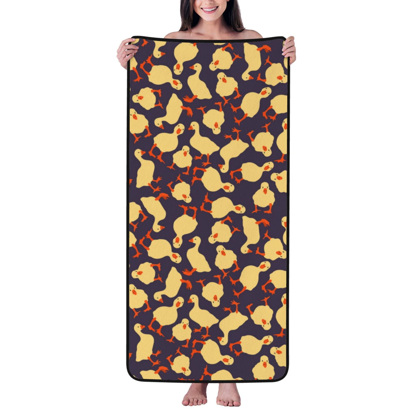 Bath Towel Cute Small Farm Birds Highly Absorbent towels for bathroom