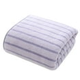 thumbnail image 1 of Bath Towel, Face Towel, Soft Striped Fleece Water Absorbing Quick Drying Non Linting Bathroom Towel, Thickened Durable Comfortable 70x30cm, 1 of 7