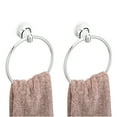 thumbnail image 1 of Bath Towel Holder Hand Towel Ring Hanging Towel Hanger Bathroom Accessories Contemporary Hotel Round Style Wall Mount SUS 304 Stainless Steel Brushed Finish Towel Ring, Chrome, 1 of 8