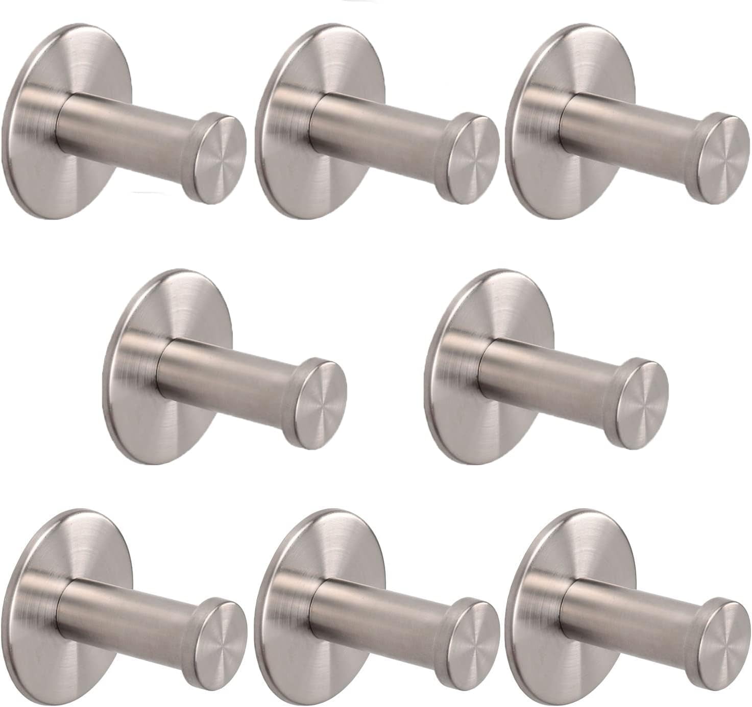 Bath Towel Hooks, 8 Pack Self Adhesive Coat Hooks, Sturdy No Drilling ...