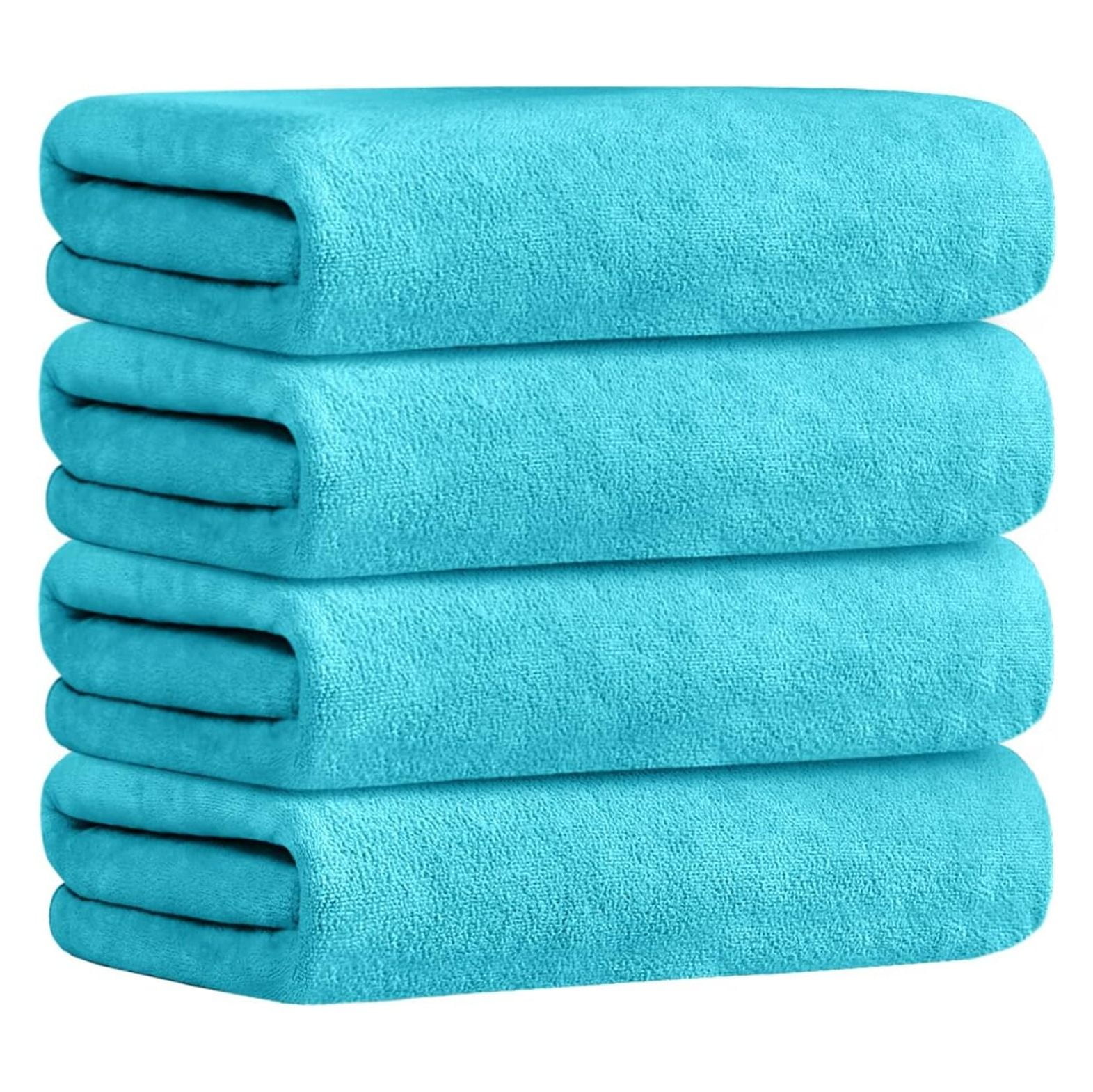 Bath Towel, Microfiber Bath Towels Set 4 Pack (30" x 60") - Large Size ...