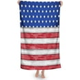 thumbnail image 1 of Bath Towel, Quick Dry, for Wooden American Flag Beach Towel for Travel, Swim, Pool, Camping, Outdoors and Sports Towel Lightweight, Compact and Sand Free 31x51 Inch, 1 of 13