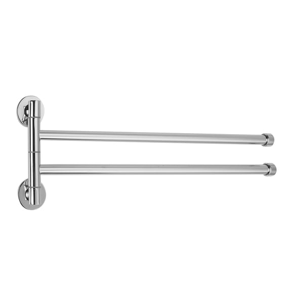 Bath Towel Rack Shelf, Swing Out Folding Arm & Shower Hook, 17in Wall Mounted Adjustable Swivel Hanging Rail, Bathroom Hanger Set