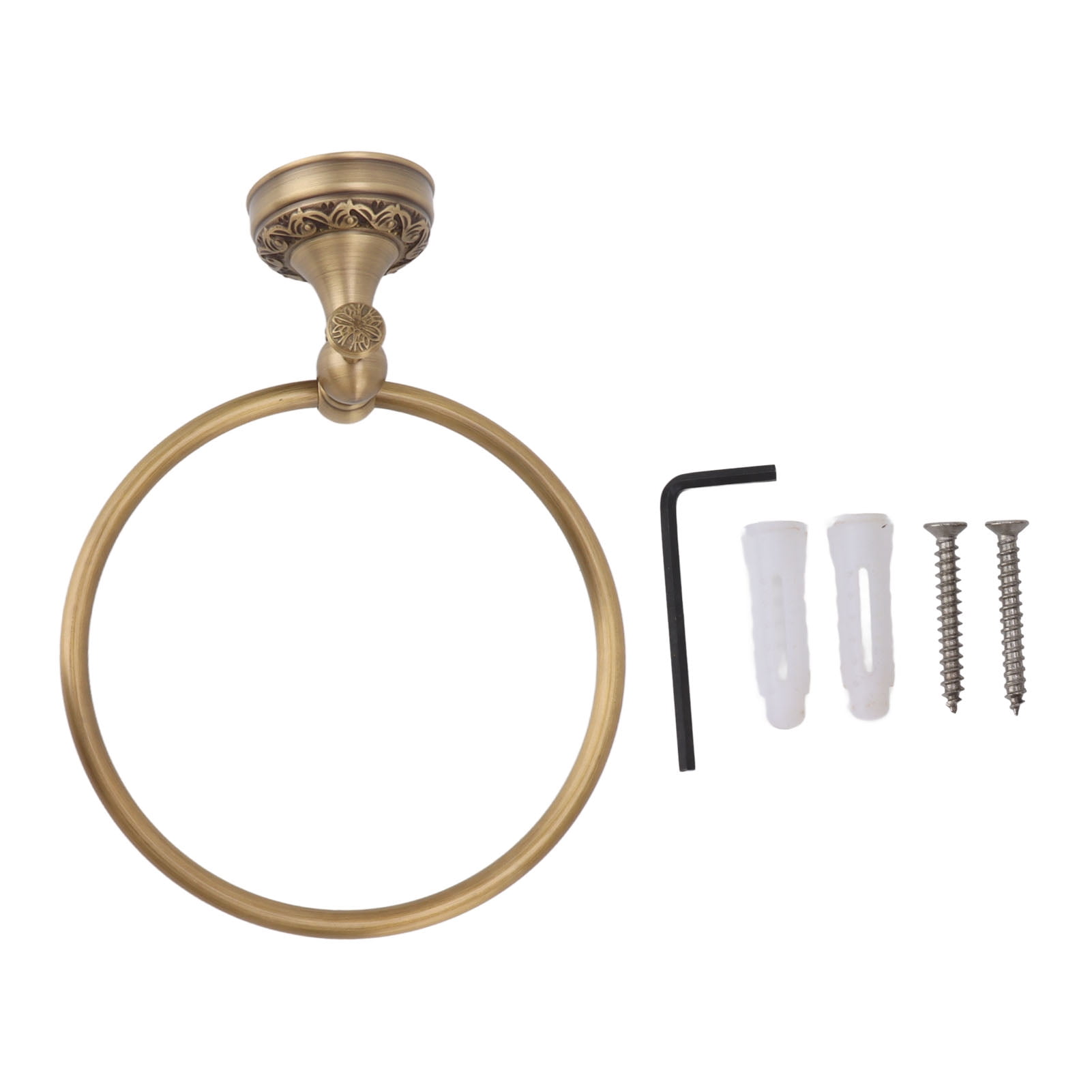 Bath Towel Ring Copper Round Wall Mounted Hand Shower Towel Holder Rack ...