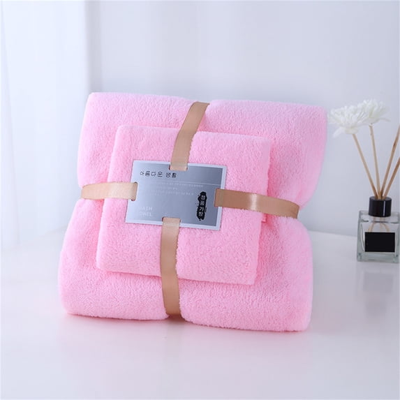 Bath Towel Set of 2 Bath Towel Bathroom Set Deluxe Bath Towel Ultra Soft Cotton Towel Set High Absorbent Towel Luxury Bath Towels Set Includes 1 Bath Towel 28.5X51 Inches and 1 Towel 13.5X29.9 In