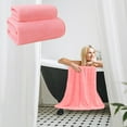 thumbnail image 1 of Bath Towel Set 2 Piece Highly Absorbent Quick Dry Soft Lightweight Towels for Bathroom Home Gym Travel with Washcloth, 27.5 X 55.1 Inch, Pink, 1 of 6