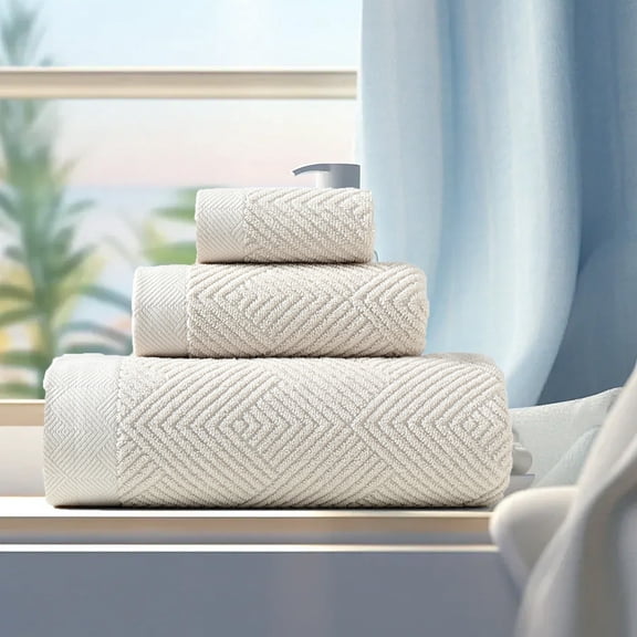 Bath Towel Set 3 Piece Soft Absorbent Quick Dry Thick Towels Set, Super Absorbent Fast Dry Durable Comfortable Essential Use, For Bathroom Spa Gym Hotel Home Travel Adults Use
