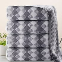 Bath Towel Set Gray 4Pack-35x70 Towel,600GSM Ultra Soft Microfibers Bathroom Towel Set Extra Large Plush Bath Sheet Towel,Highly Absorbent Quick Dry Oversized Towels Spa Hotel Luxury Shower Towels