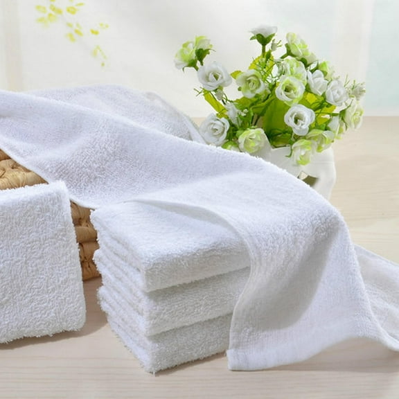 Myvepuop Towel Hand Towels Set Of 10 White Soft Comfortable Cotton Premium Hand Towels Washcloths Hair Drying Towels Towels for Bathroom Gym Hotel and Spa,10* Towels