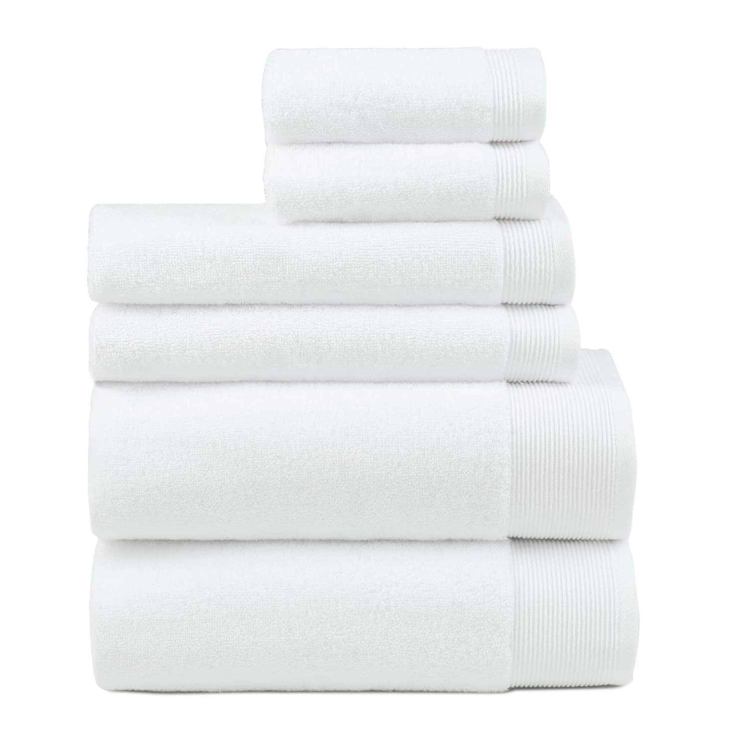 Bath Towel Set of 6 Luxury Hotel Towels Quick Dry 650 GSM Set
