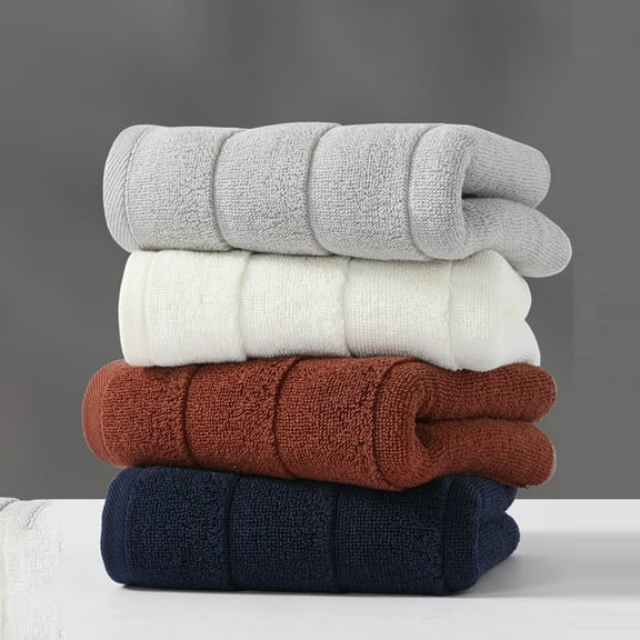 Bath Towel Set3PCS,Quick-Dry Washcloth29.53x13.39in,00% Natural Cotton Fabric, Highly Absorbent & Soft for Face & Body Care, Home & Travel Use(White)