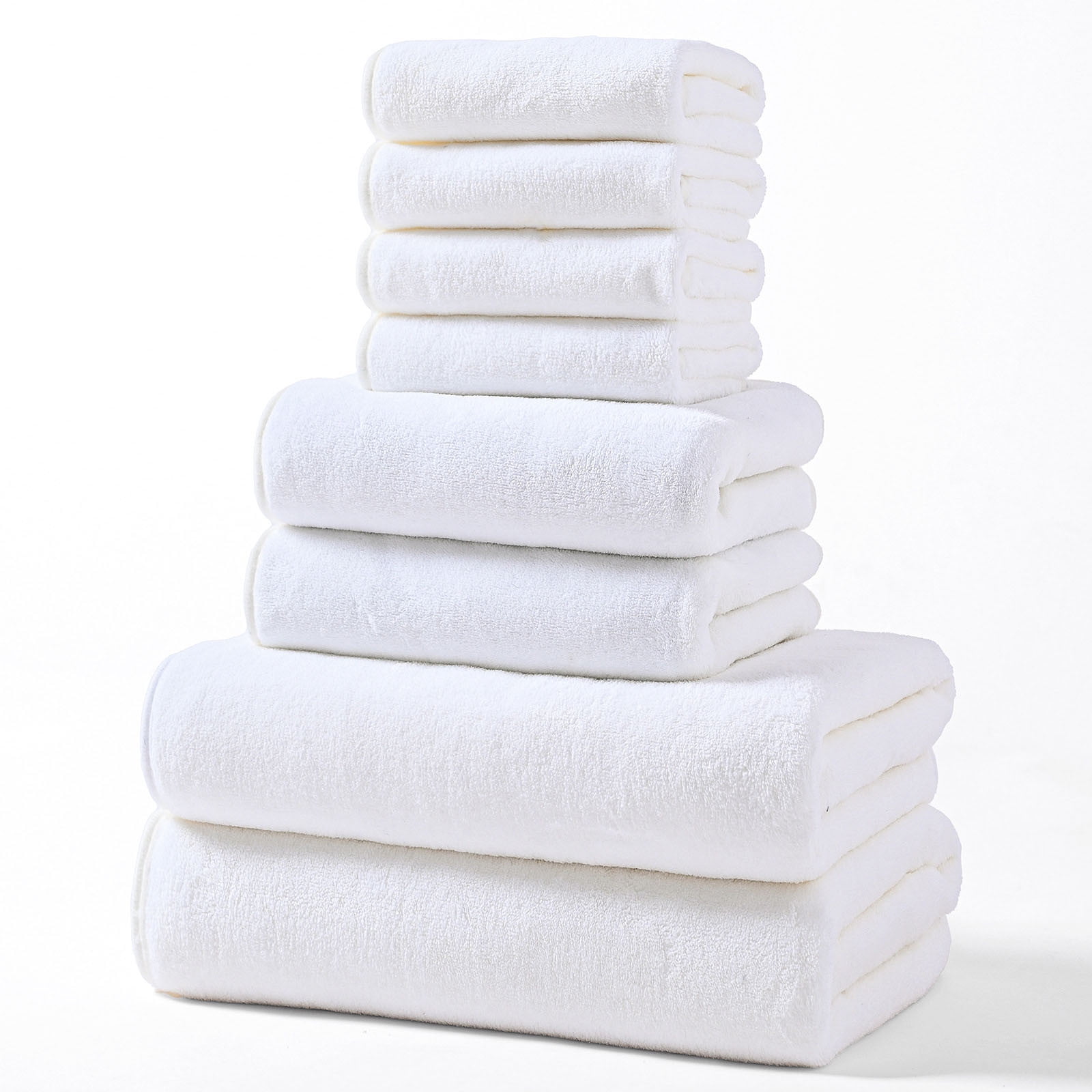 Bath Towel Sets for Bathroom Luxury Towels Cute Bath Towel Boho Towels Bathroom Set of 8 Wash ...