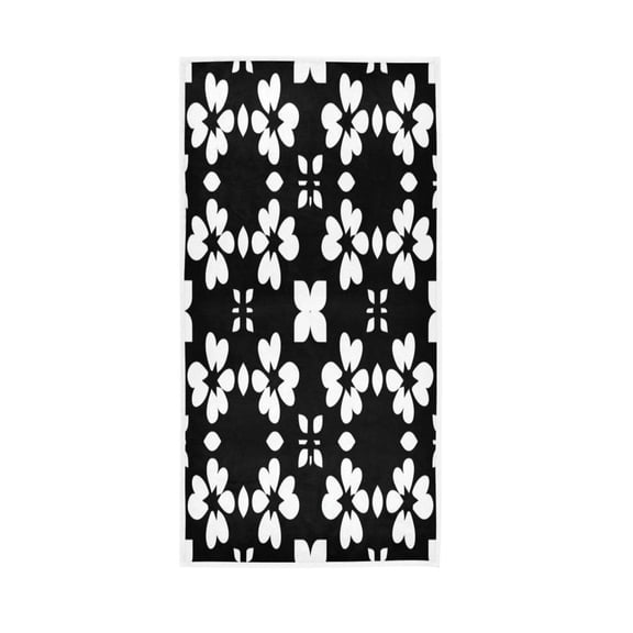 Bath Towel Single-Sided Printed Highly Absorbent Soft Quick Towel for Bathroom Spa Gym & Sports Abstract Geometric