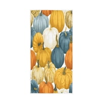 Bath Towel Single-Sided Printed Highly Absorbent Soft Quick Towel for Bathroom Spa Gym & Sports Blue Orange Mustard