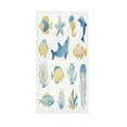 thumbnail image 1 of Bath Towel Single-Sided Printed Highly Absorbent Soft Quick Towel for Bathroom Spa Gym & Sports Cute Sea Animals Set Vector, 1 of 5