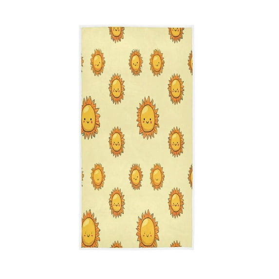 Bath Towel Single-Sided Printed Highly Absorbent Soft Quick Towel for Bathroom Spa Gym & Sports Sun Vector