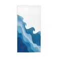 thumbnail image 1 of Bath Towel Single-Sided Printed Highly Absorbent Soft Quick Towel for Bathroom Spa Gym & Sports Watercolor Blue Wave, 1 of 5