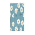 thumbnail image 1 of Bath Towel Single-Sided Printed Highly Absorbent Soft Quick Towel for Bathroom Spa Gym & Sports White Daisies, 1 of 5