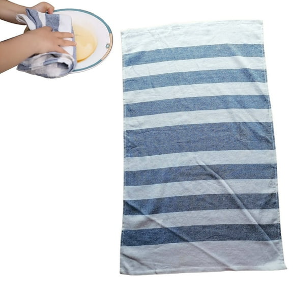 Bath Towel Striped Towel Towel, 1Pc Multifunctional Towel Beach Towel Cotton, Blue A
