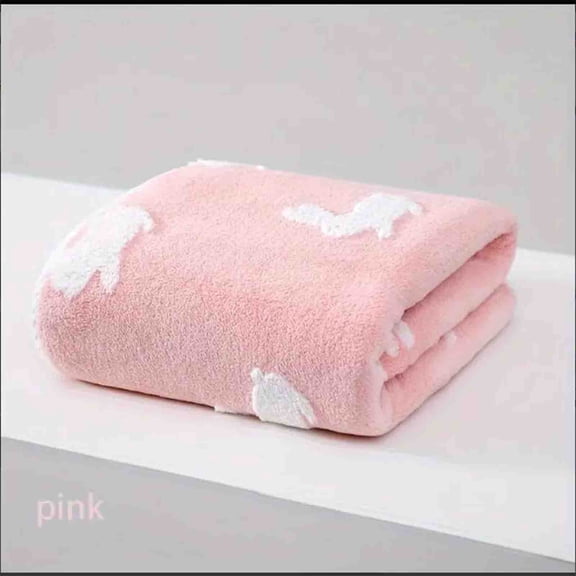 Bath Towel | Super Soft Absorbent Bath Towel with Cute Rabbit Jacquard Pattern | 55x27 Inch Bathroom Towel for Kids, Home, Guest Use | Quick Dry Bathroom Accessories