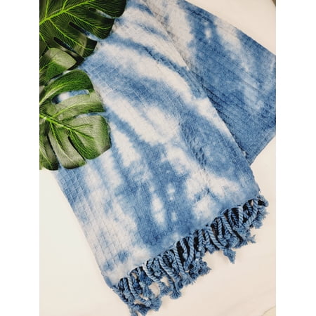 Bath Towel, Waffle Towel, Turkish Beach Towel, Handmade Tie dye