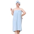 thumbnail image 1 of Bath Towel Wrap Women Plus Size - Adjustable Soft Microfiber Shower After Body Wraps with Hair Drying Towel Absorbent & Quick Drying for Gym Shower, Beach, Spa, Sauna, 1 of 5