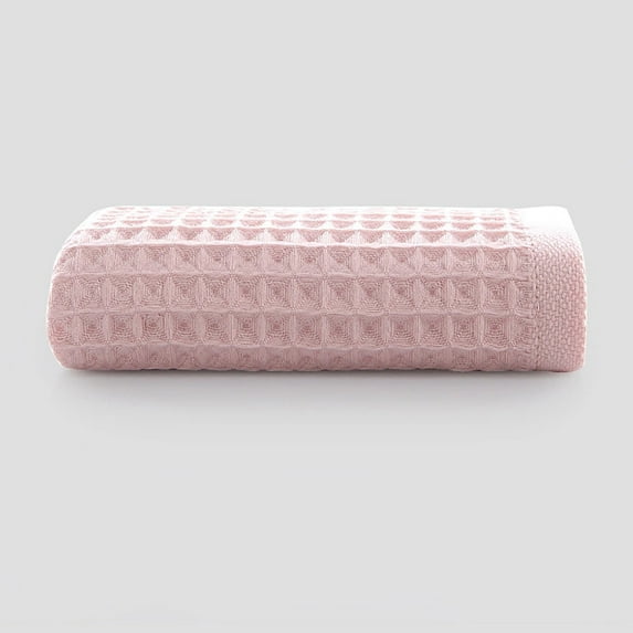 Bath Towels-100% Cotton Waffle Towel-Absorbent,Durable,Quick-Dry Towels for Bathroom(Pink)