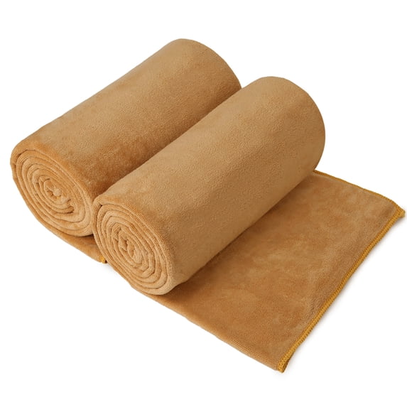 Bath Towels 2 Pack Towel Sets (30" x 60") - Extra Absorbent, Fast Drying Solid Color Camel