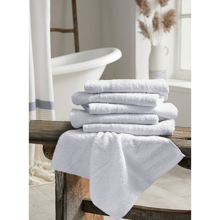 Bath Towels 22 x 44 inches, Set of 6 Ultra Soft 100% Combed Cotton, Highly Absorbent. Pool/Home/Gym/Spa/Sloan Towel
