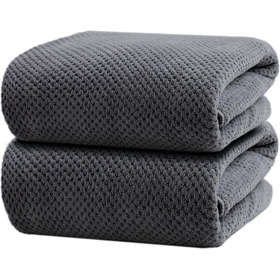 Bath Towels 40x80 Inches Bath Sheets for Adults Super Soft Quick Dry Highly Absobent Microfiber Shower Towels (2 , Charcoal)...