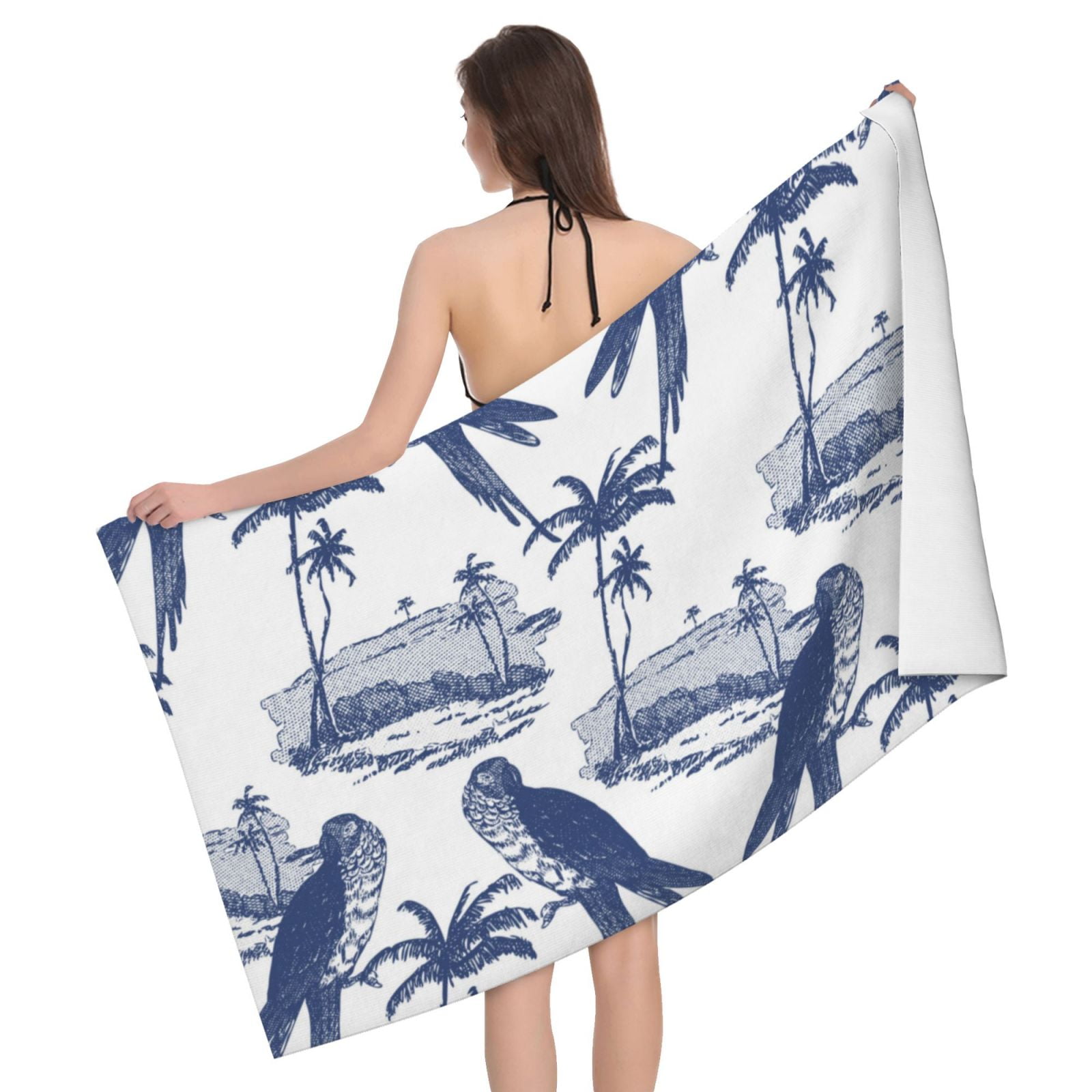 Novastar Cotton Bath Towels - Full Moon Black Dragon Design, 27x55 Inches, Quick‑Dry, Soft Microfiber For Beach & Home