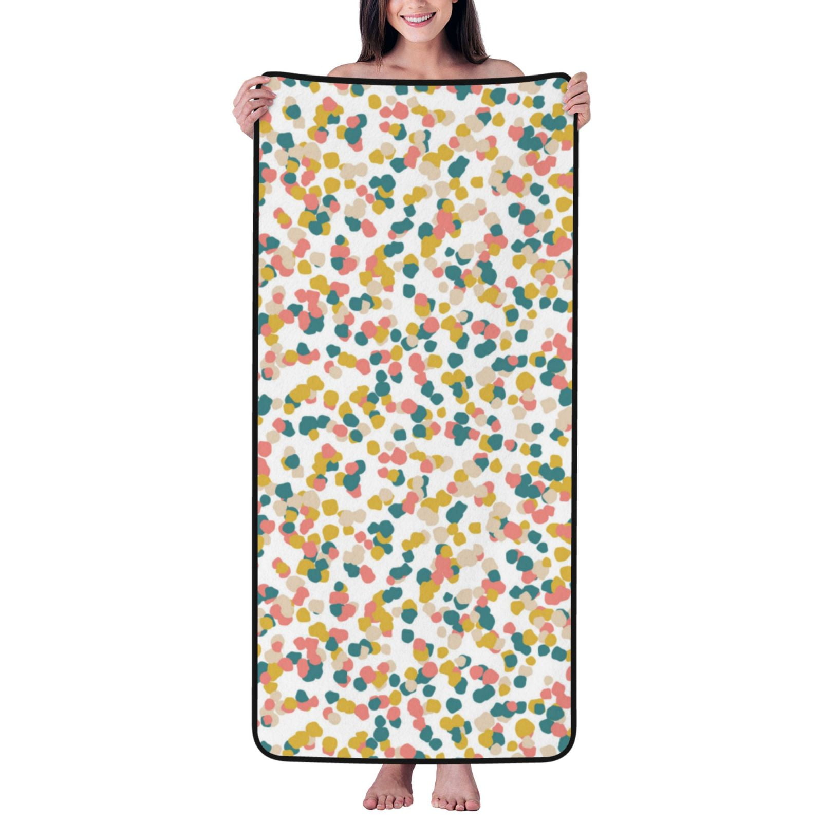 Bath Towels Colorful spots pattern Highly Absorbent Towels for Bathroom
