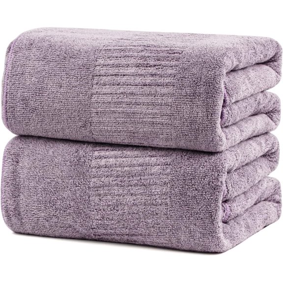 Bath Towels,Extra Absorbent & Quick Drying Towels for Bathroom,Fibre Large Bath Towel,Super Soft Multipurpose Use for Fitness,, Towels,Yoga Towel (, 2 count Bath Sheet)