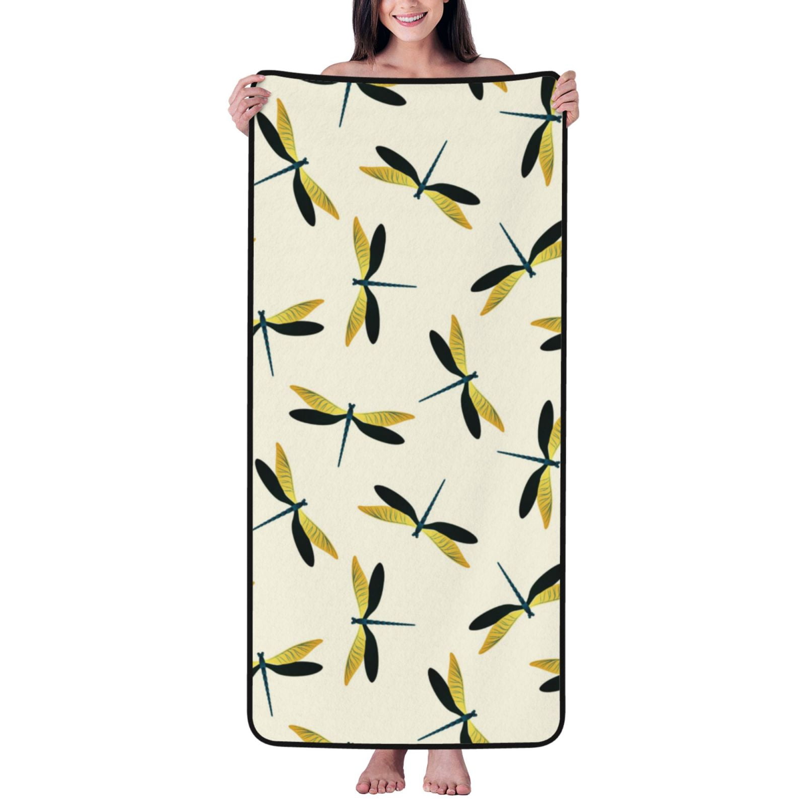 Cool Vintage Sardine Beach Towel - Oversize 52x32 Inch Microfiber, Super Absorbent & Sand-Free For Pool, Yoga, Travel