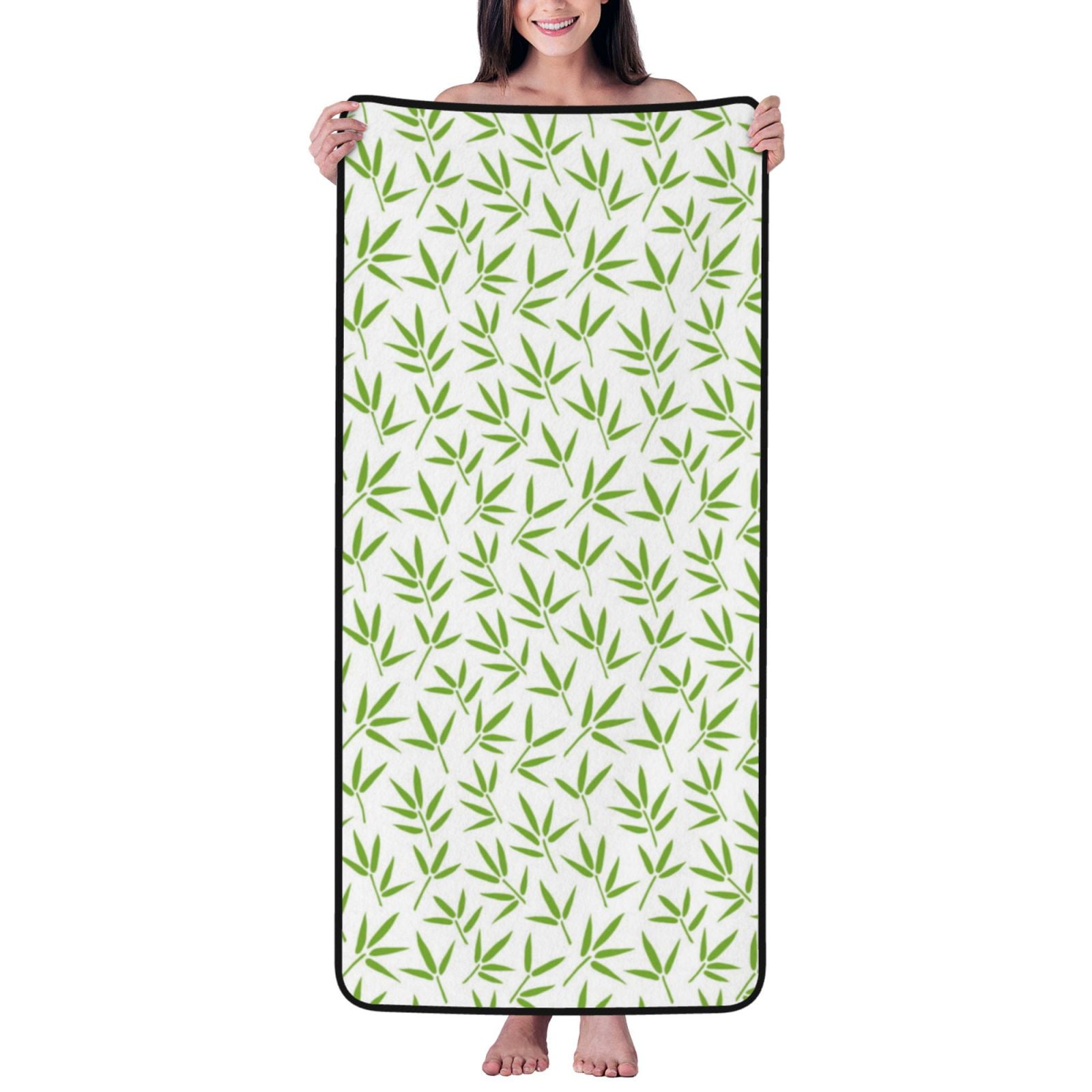 Bath Towels, Green green plants Highly Absorbent Towels for Bathroom ...