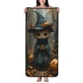 thumbnail image 1 of Bath Towels, Halloween Witch Cat with Pumpkins Highly Absorbent Towels for Bathroom - Quick Drying Microfiber Bath Sheet Turkish Bath Towel for Bathroom Hotel Sport Yoga SPA Gym, 1 of 8
