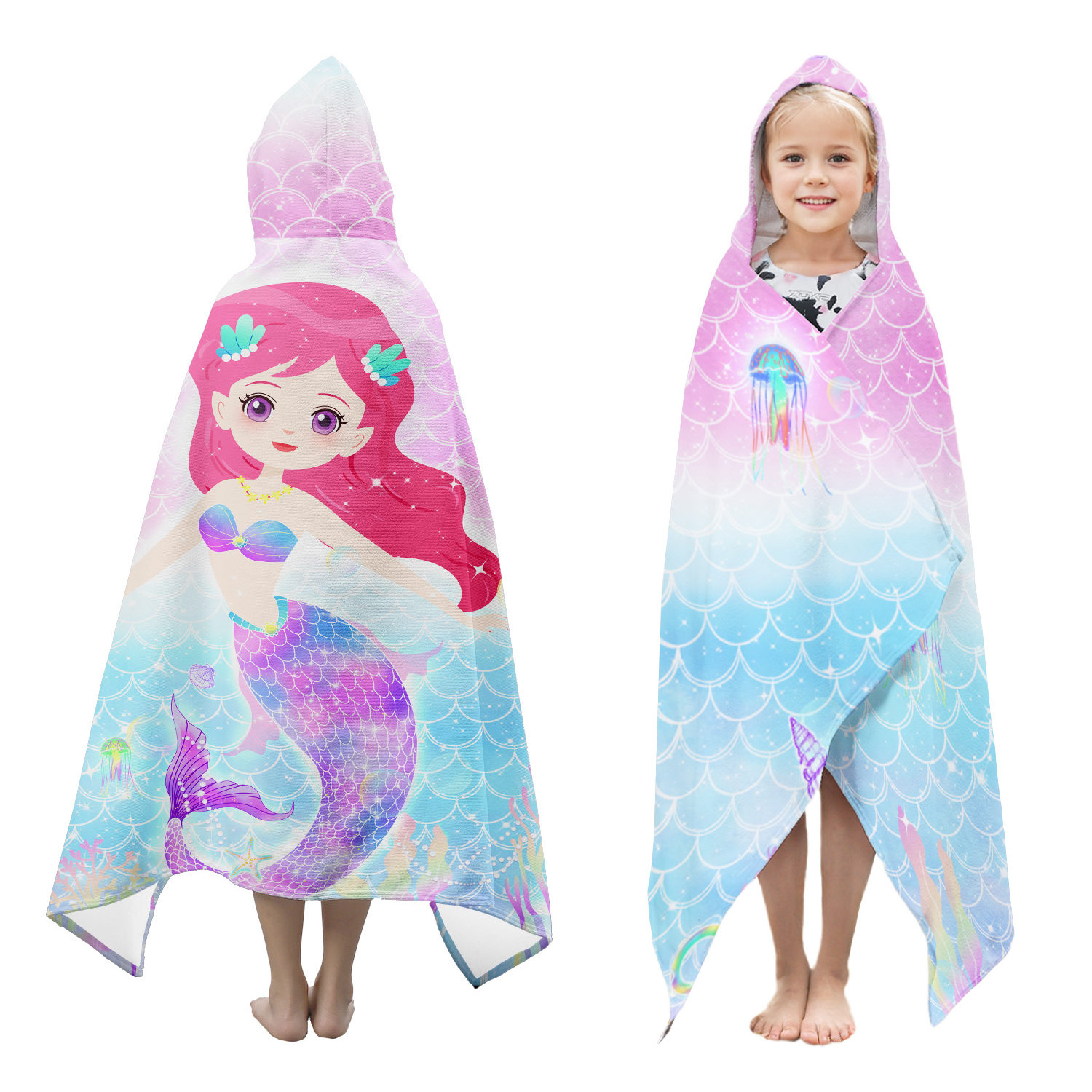 Bath Towels for Kids 7-10 Years Old Hooded Beach Bath Swimming Towels ...